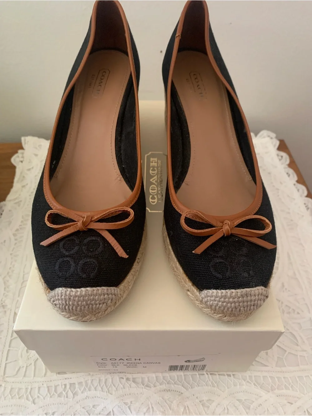 Coach black canvas